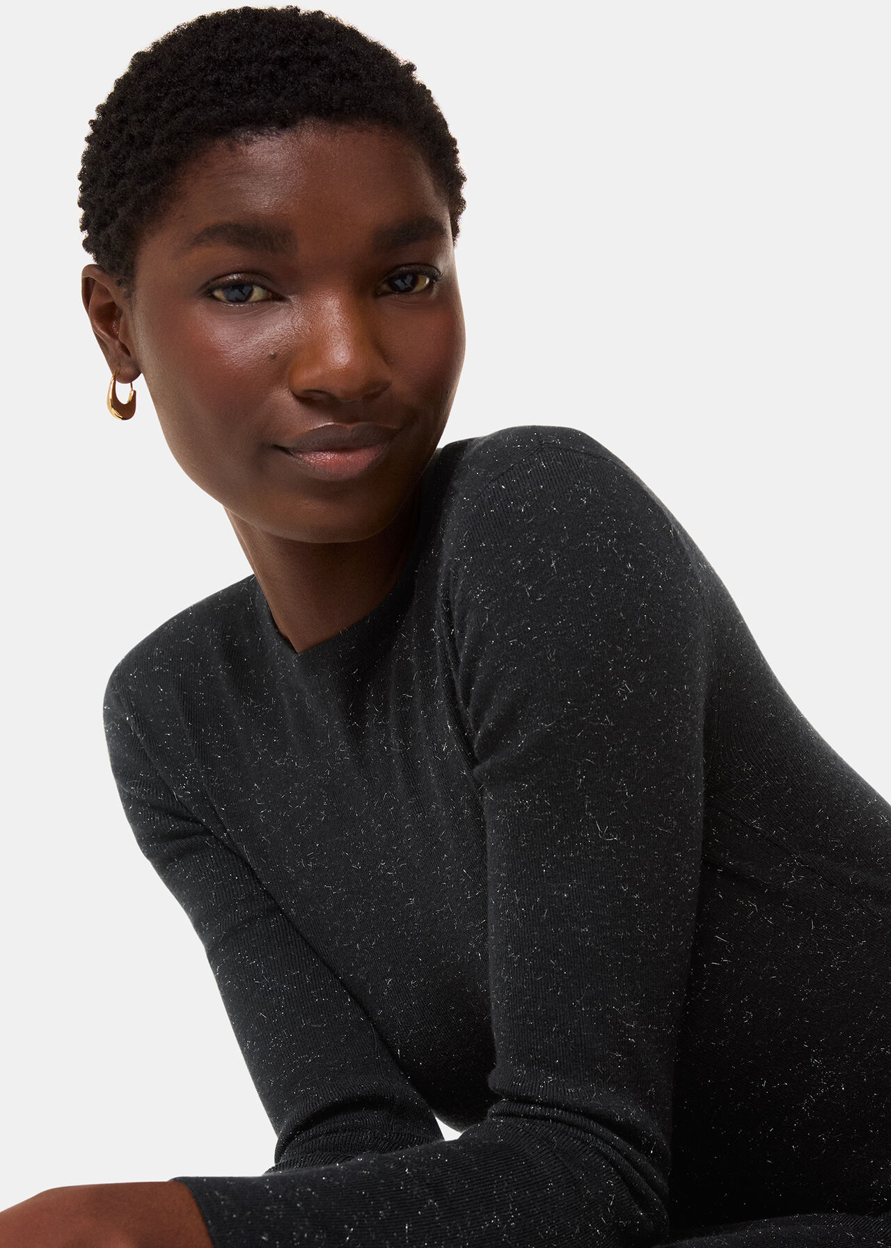 Whistles Annie Sparkle Short Knit Dress Whistles Annie Sparkle Short Knit Dress