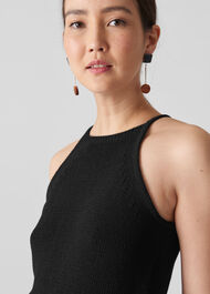 Knitted Vest Top Black