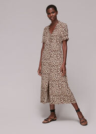 Ada Animal Print Midi Dress