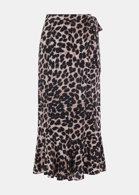 Leopard Spot Wrap Skirt