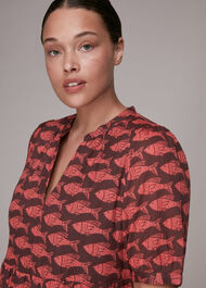 Pisces Print Trapeze Dress
