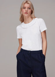 Matilda Broderie Collar Tee