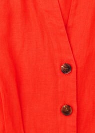 Petite Linen Button Jumpsuit