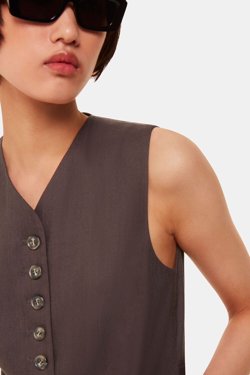 Mila Linen Blend Waistcoat
