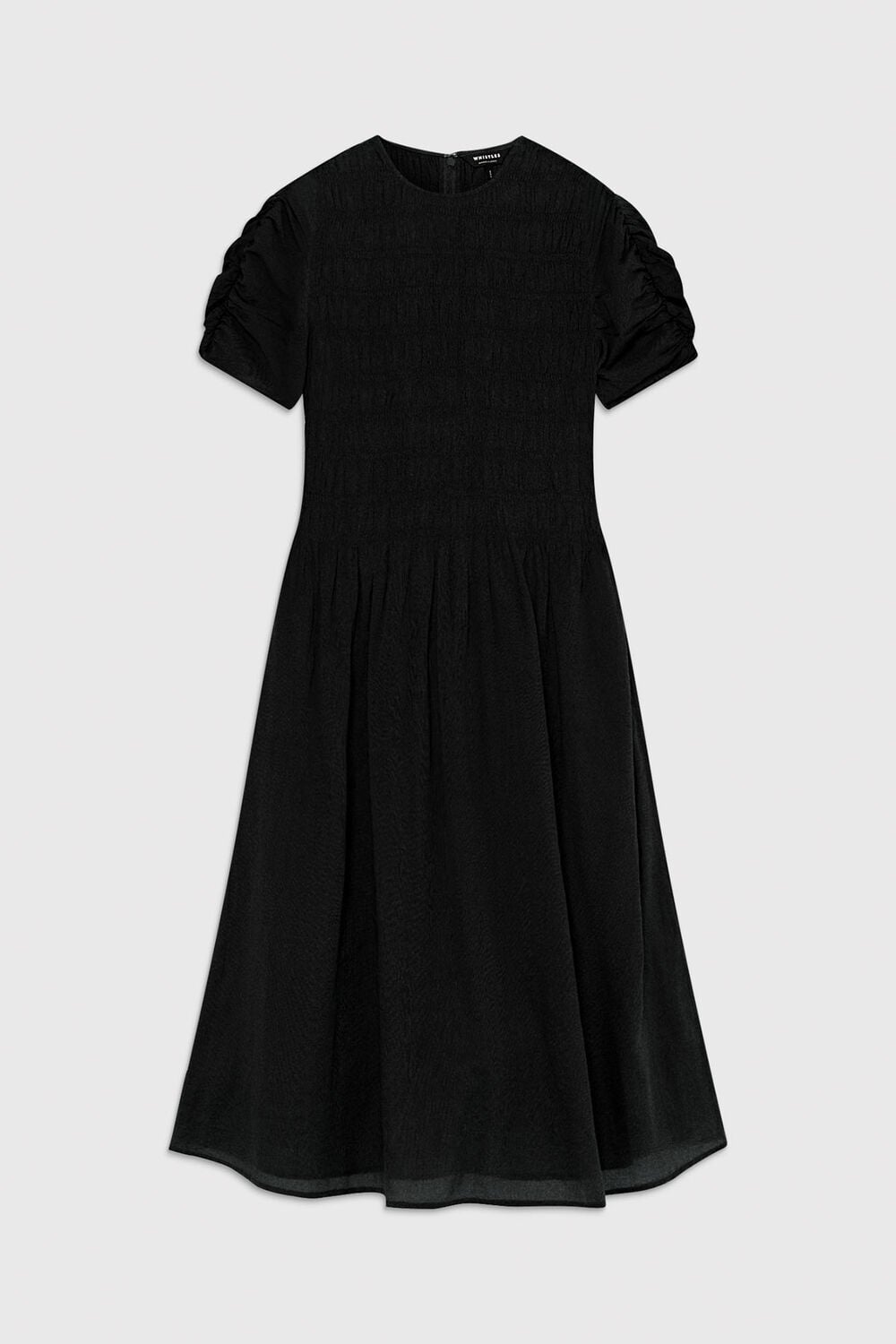 Black Petite Avery Smocked Dress