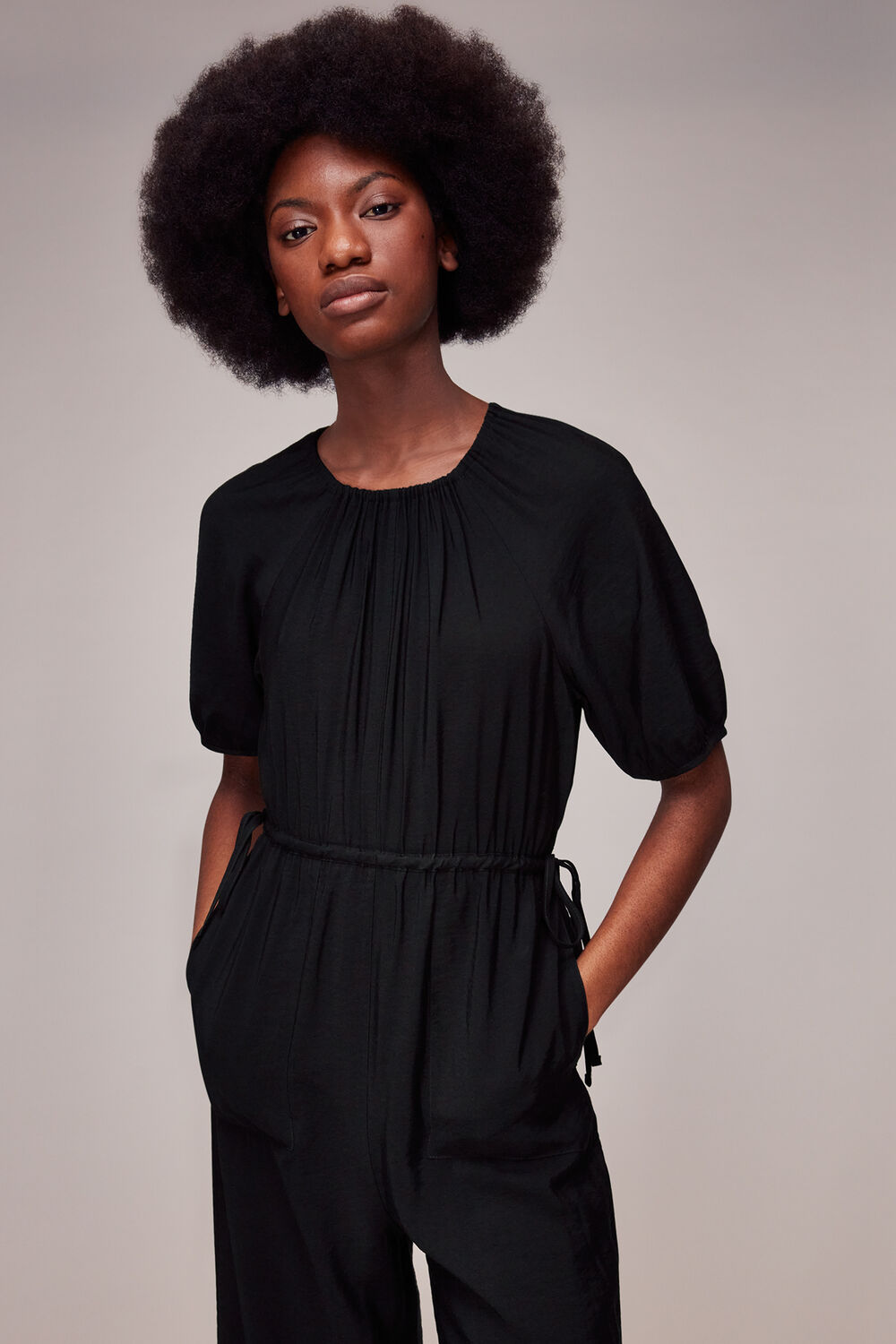 Melissa Gathered Neck Jumpsuit