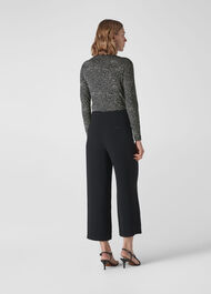 Mottled Spot Essential Top Black and White