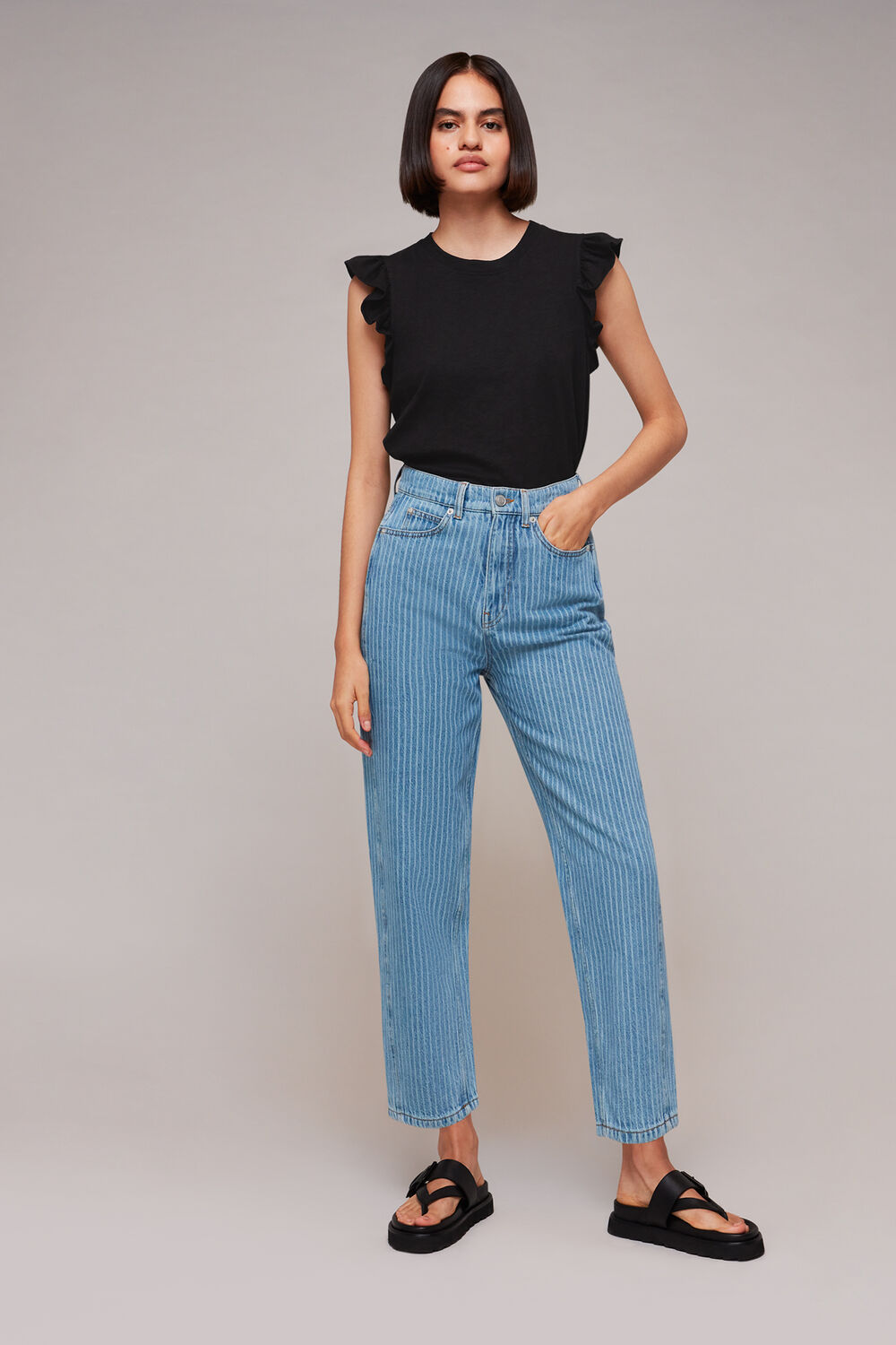 Frill Cap Sleeve T-Shirt