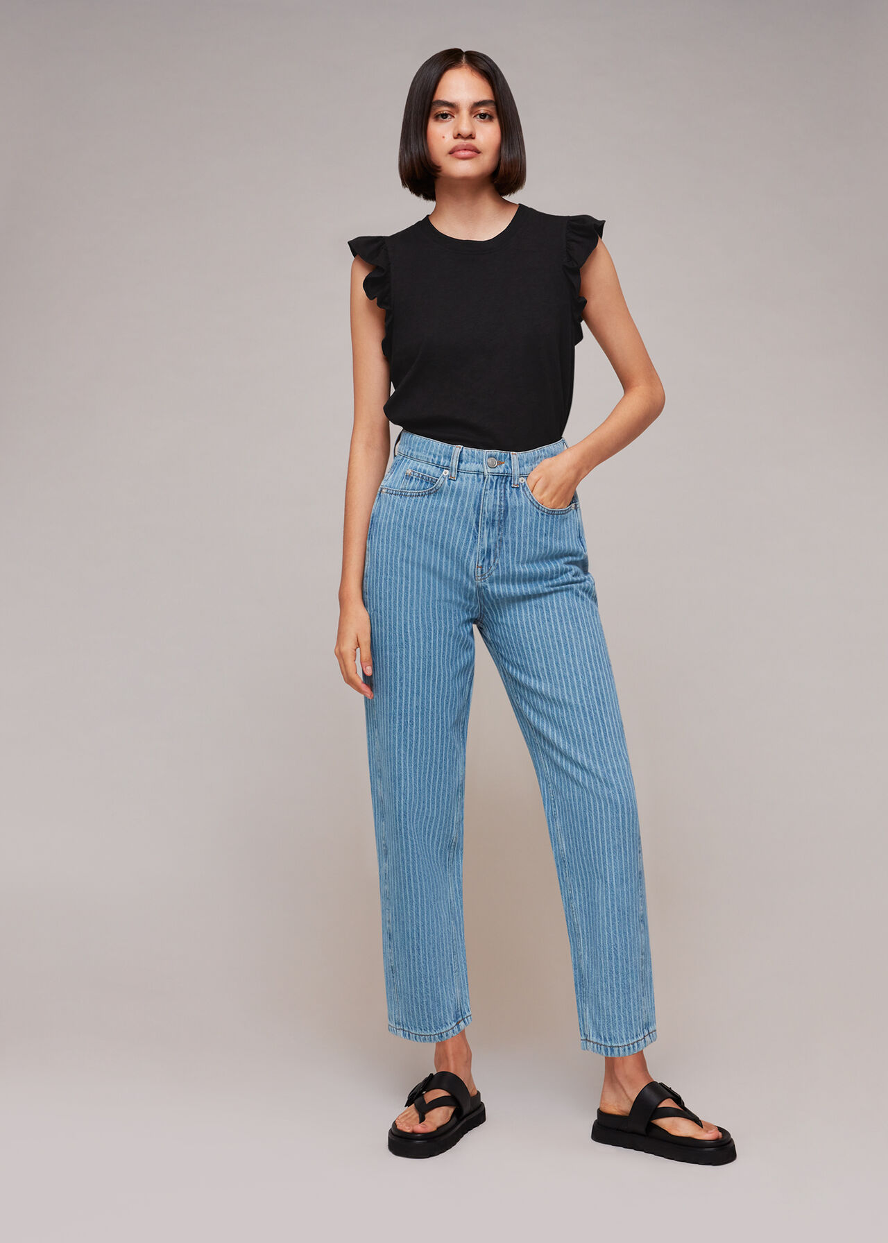 Frill Cap Sleeve T-Shirt