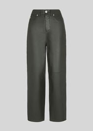 Leather Barrel Leg Jean
