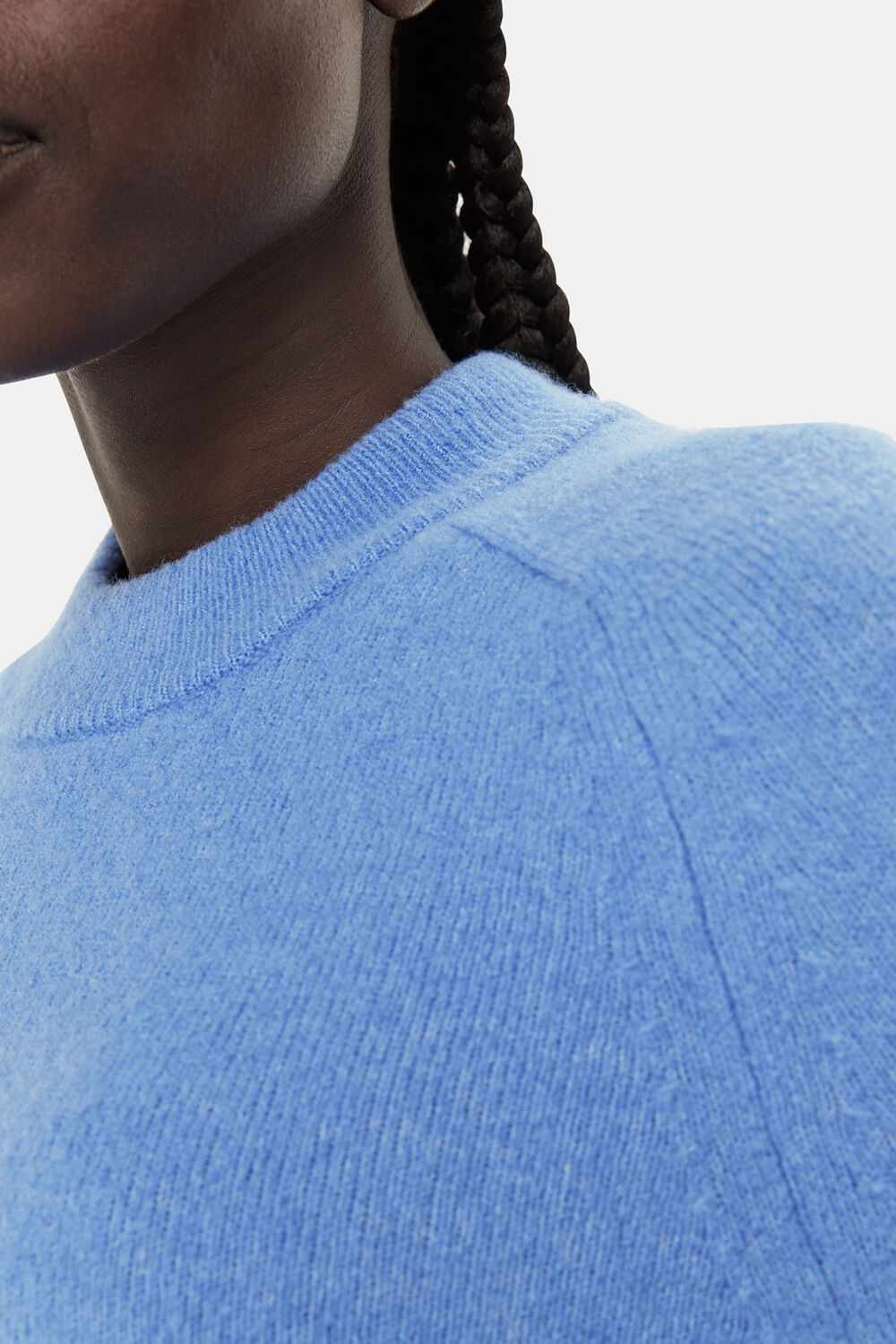 Wool Textured Crew Neck Knit