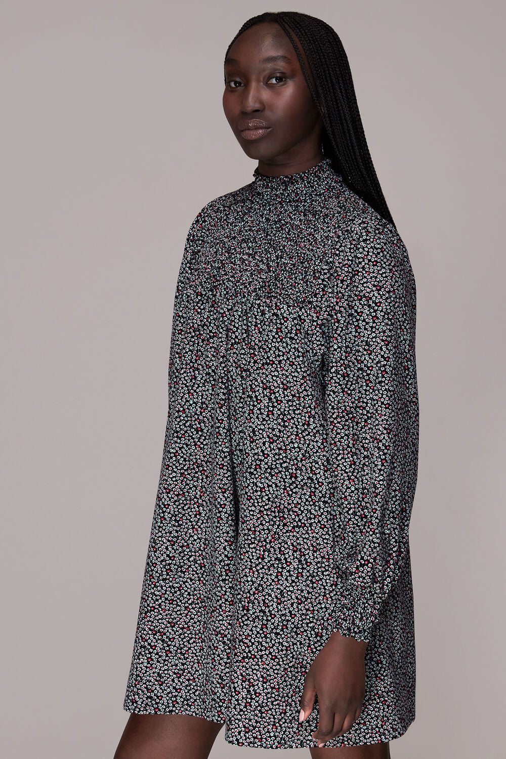 Multicolour Micro Bud Pintuck Dress