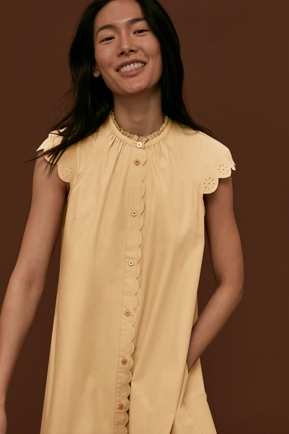 Elsie Broderie Shirt Dress