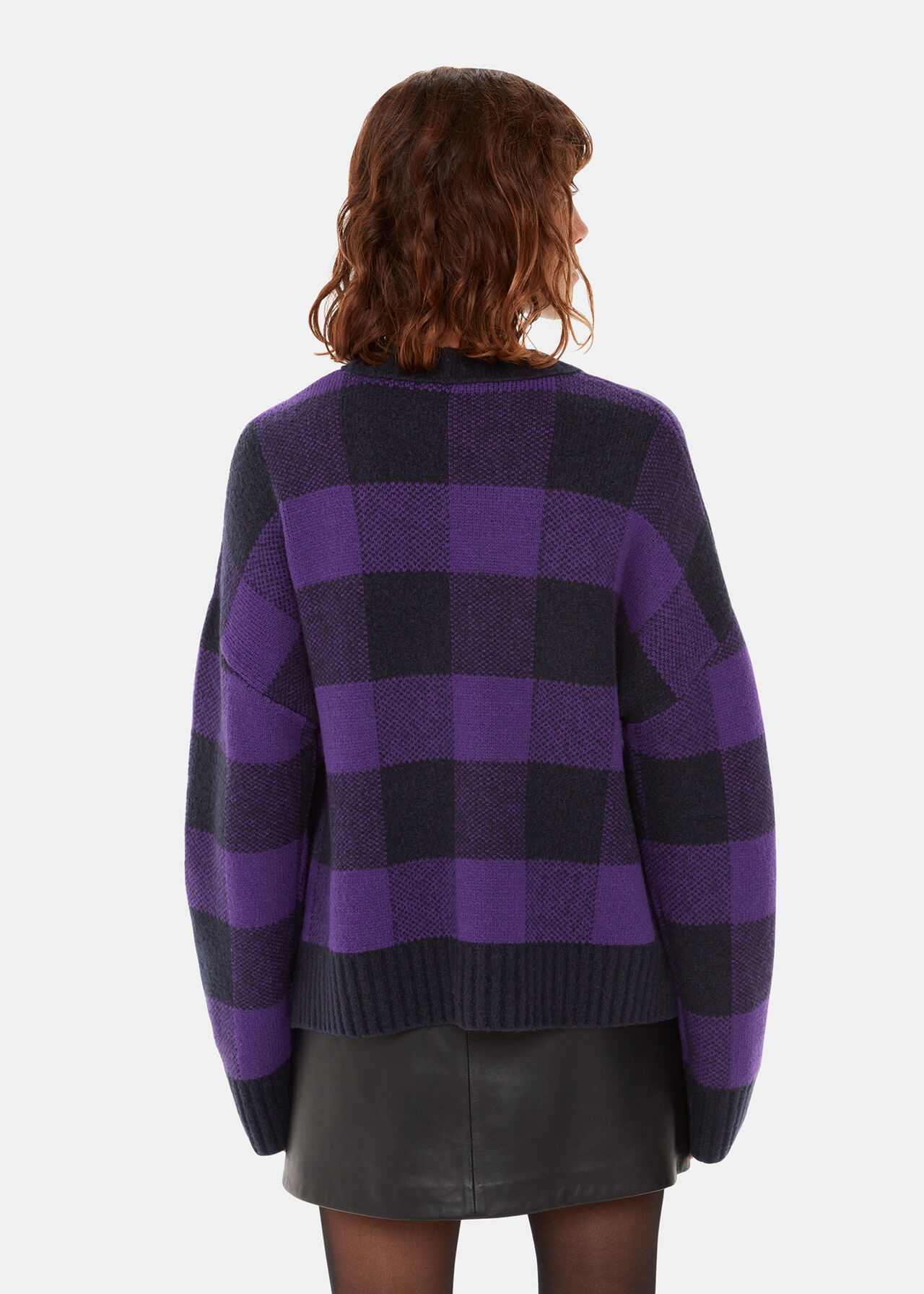 Purple Check Sweater