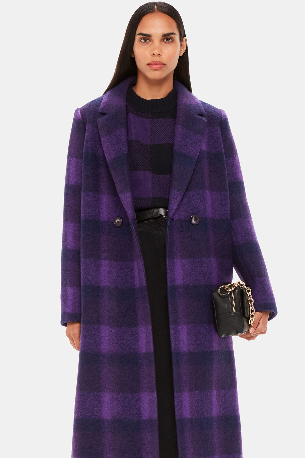 Camila Wool Check Coat