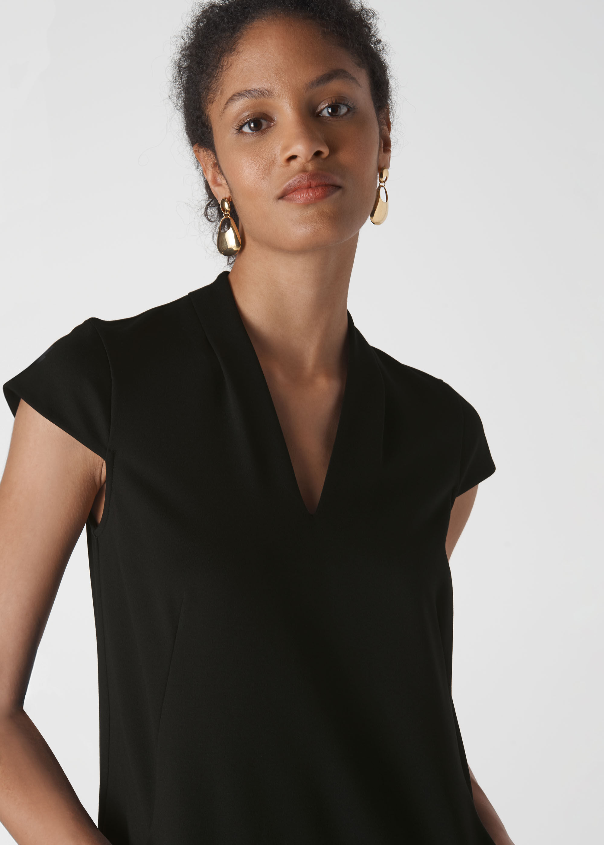 Black Ponte Jersey Paige Dress WHISTLES