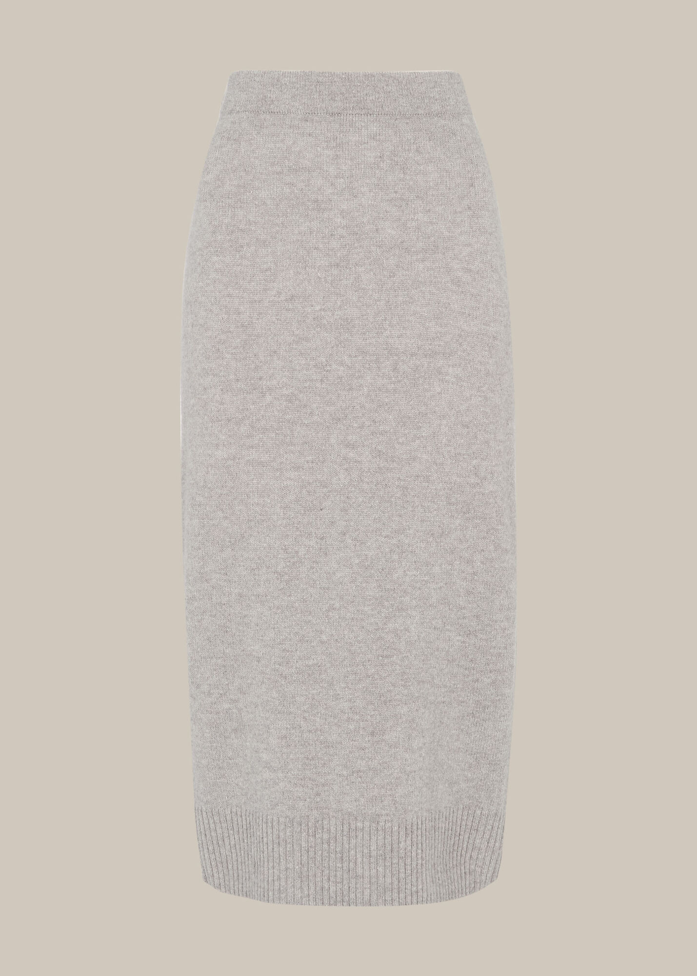 Grey Knitted Merino Wool Tube Skirt | WHISTLES