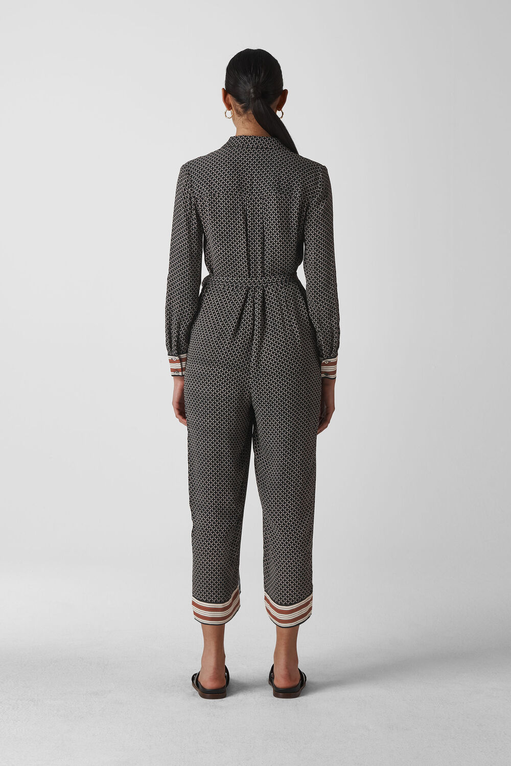 Foulard Stripe Print Jumpsuit Navy/Multi