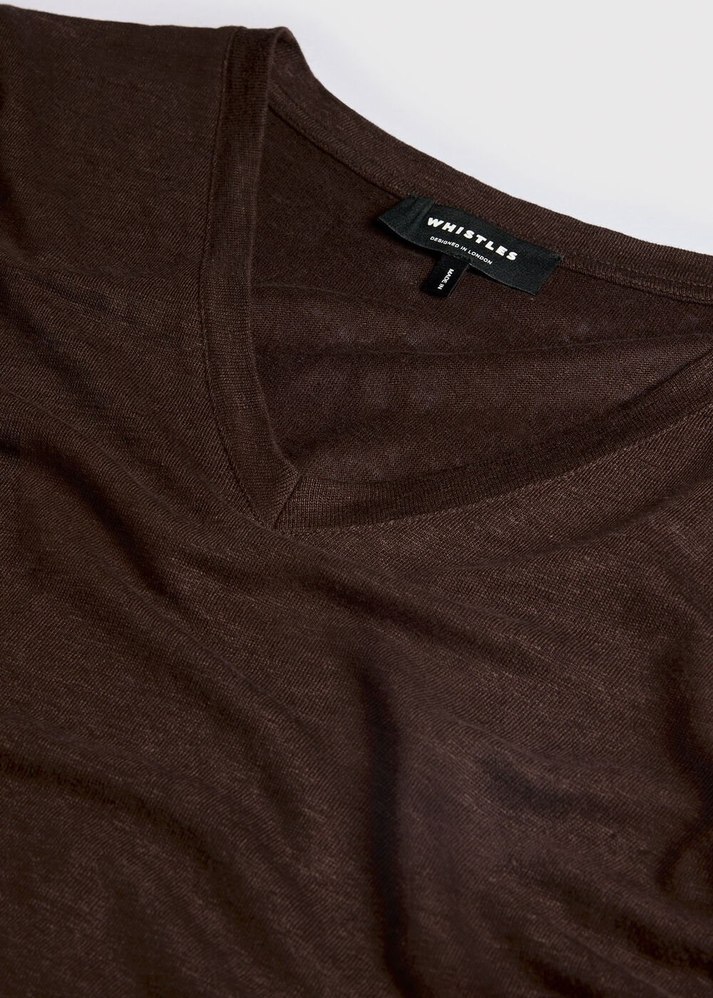 Linen V Neck T-Shirt