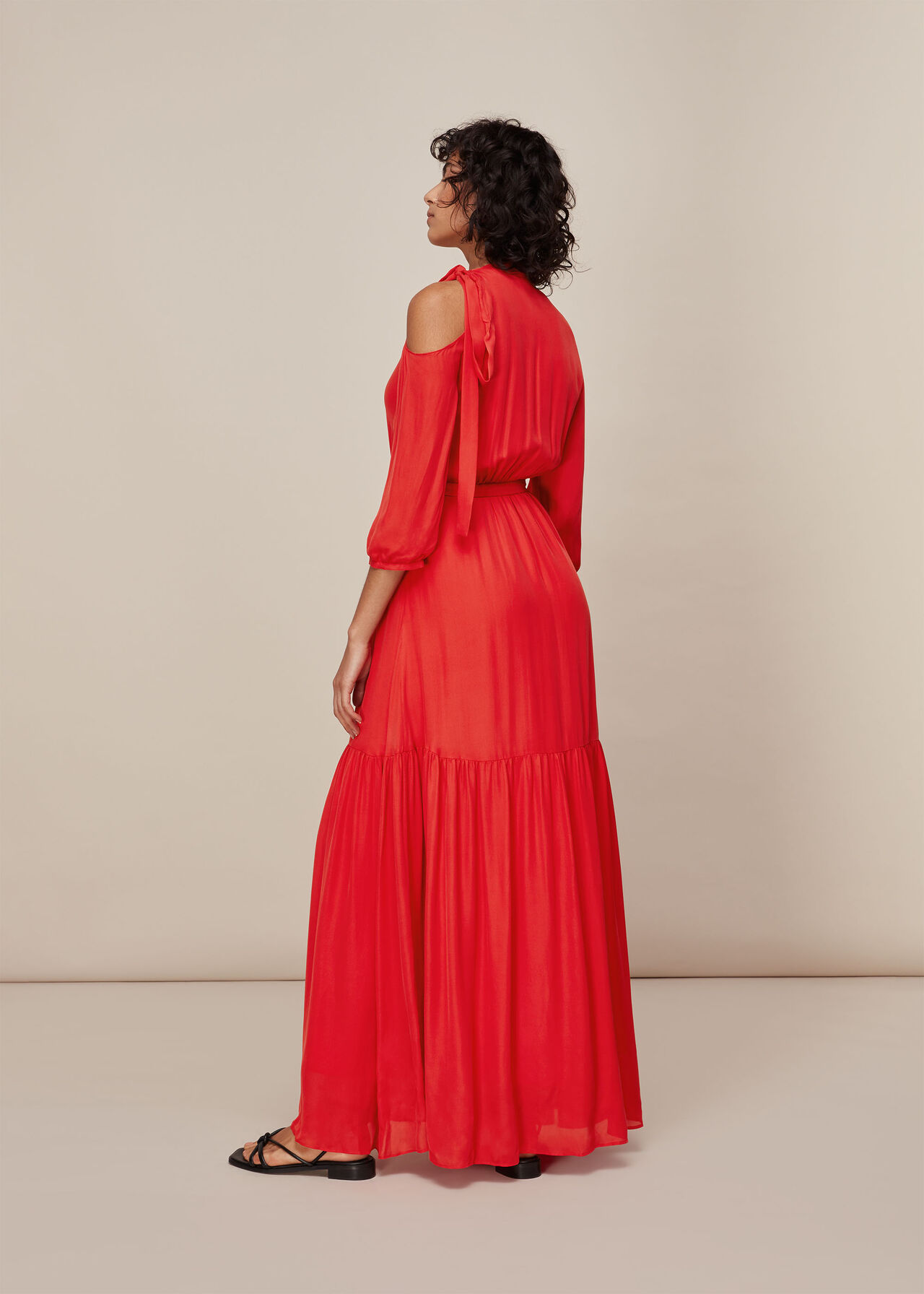 one shoulder silk