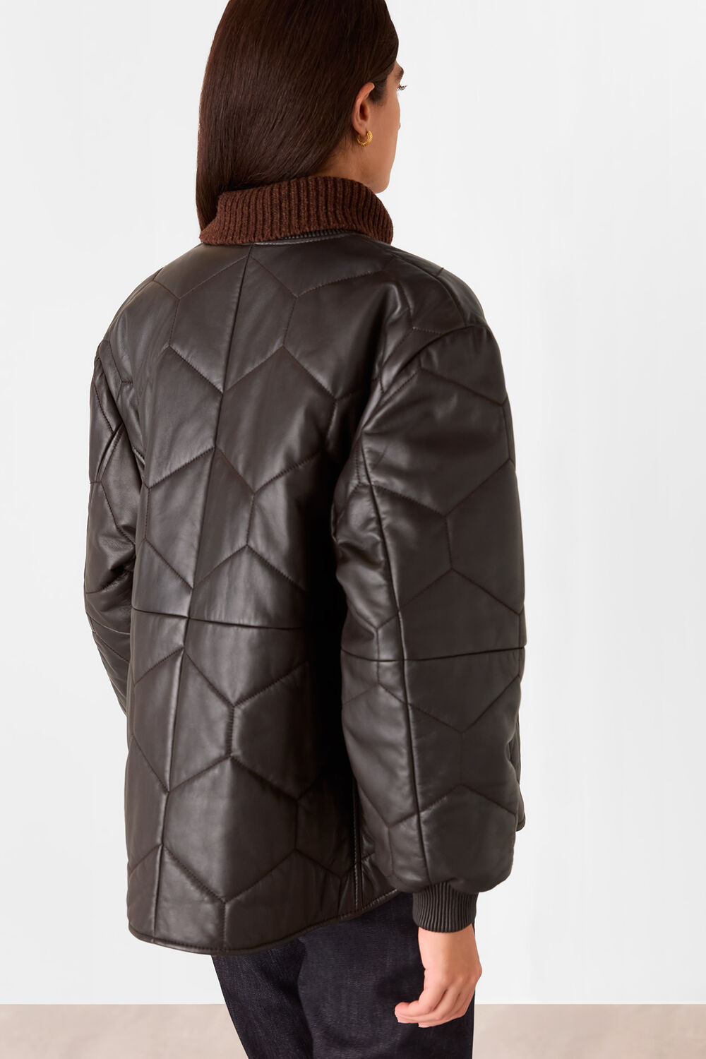 Cleo Leather Quilted Jacket