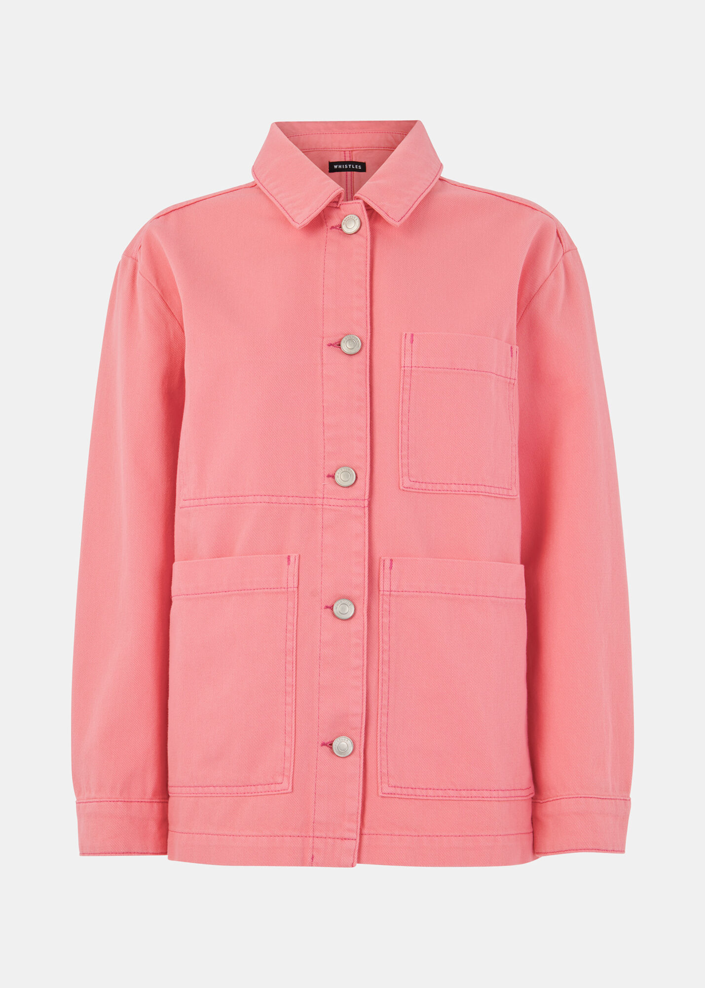 Whistles wide sleeve cheap coat pink