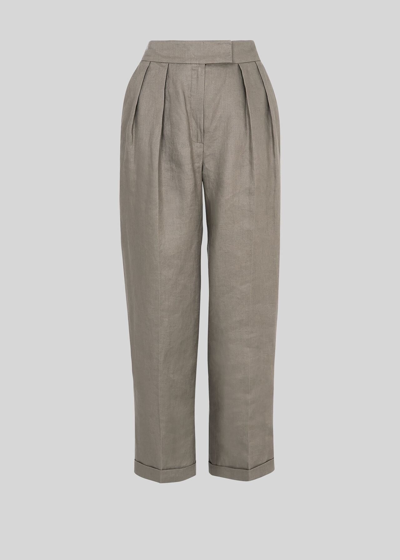 Lydia Linen Pleated Trouser