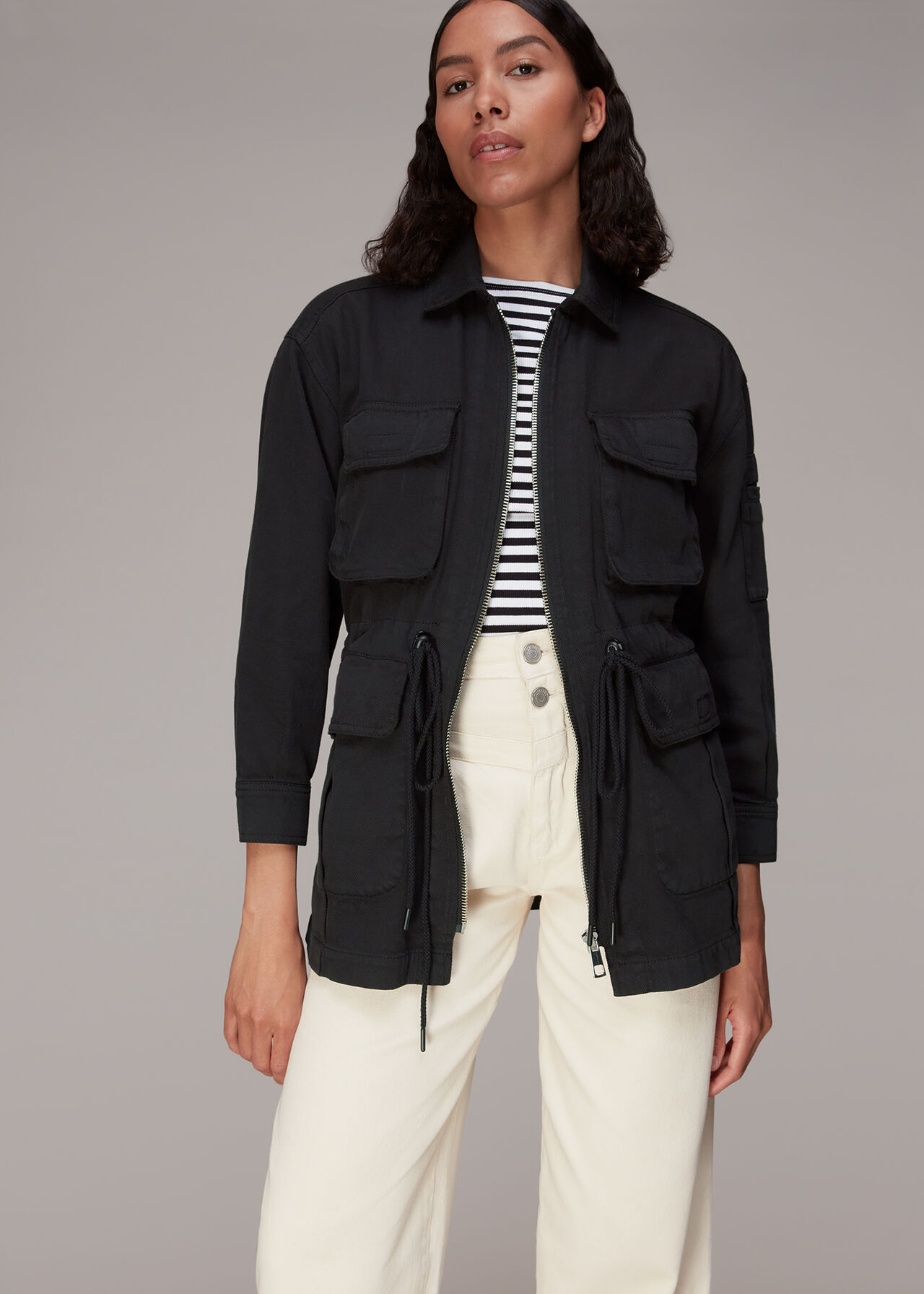 Black utility jacket