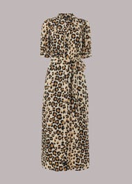 Petite Painted Leopard Midi Dress