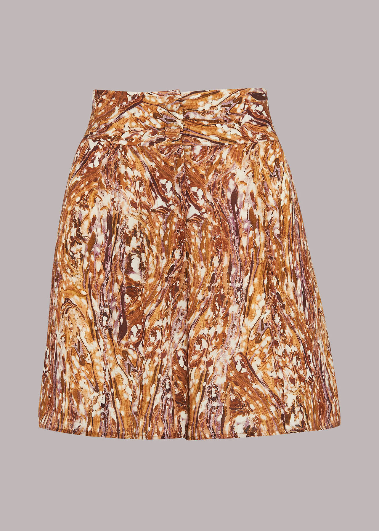 Marble Print Silk Shorts