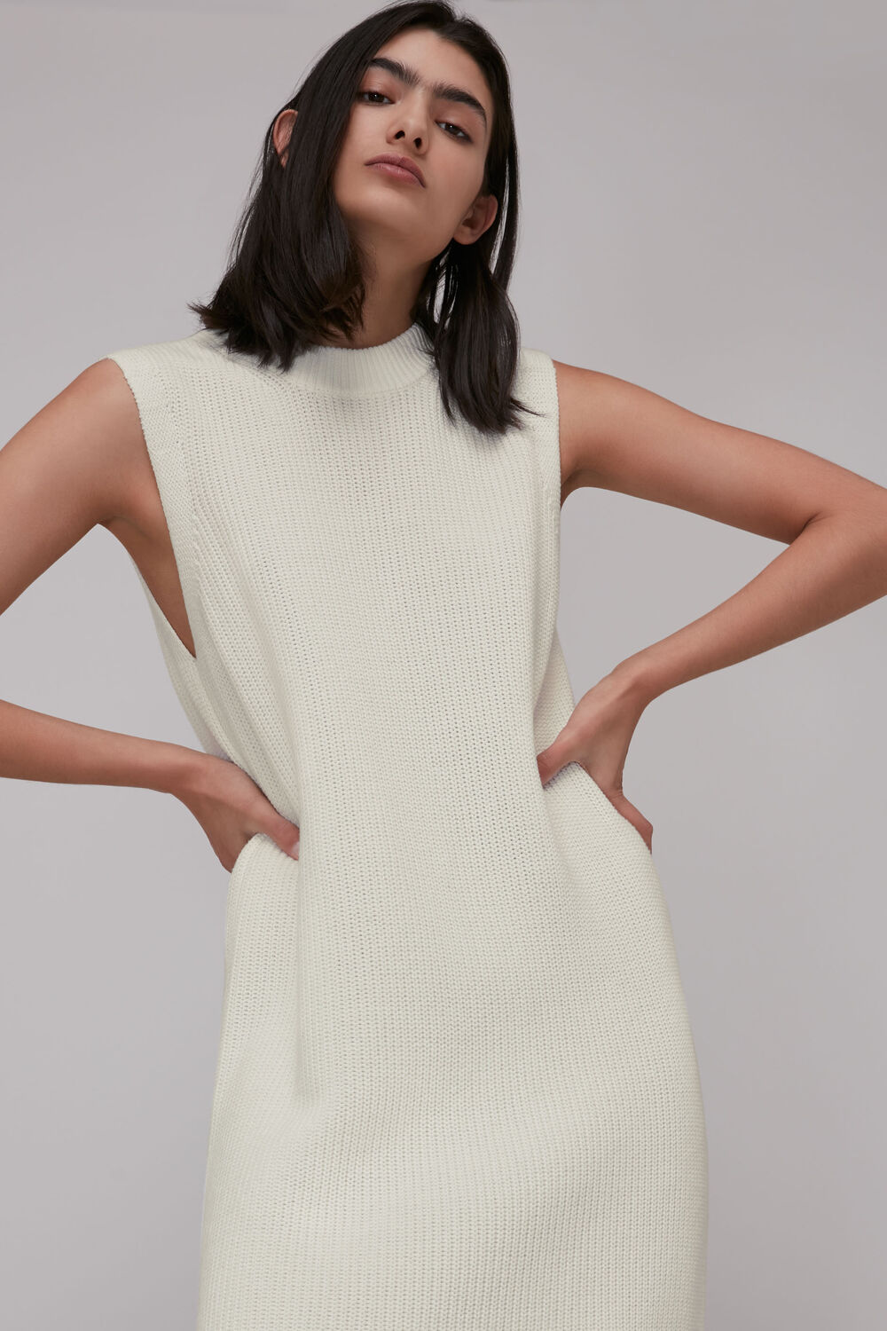 Round Neck Knitted Midi Dress