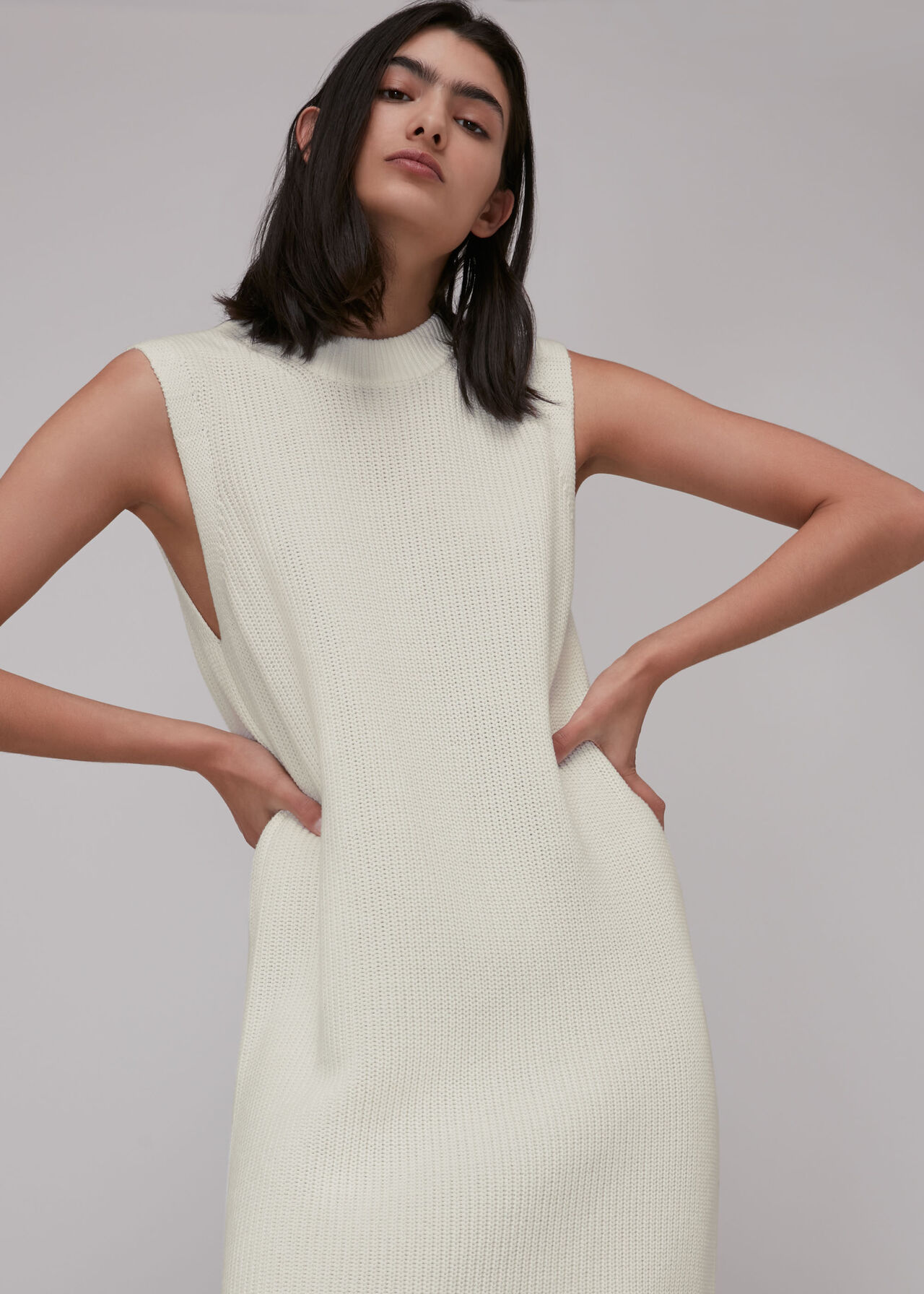 Round Neck Knitted Midi Dress