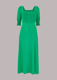 Luna Shirred Bodice Midi Dress