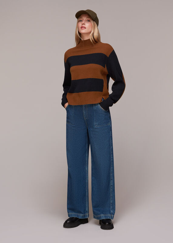 Colour Block Wool Jumper
