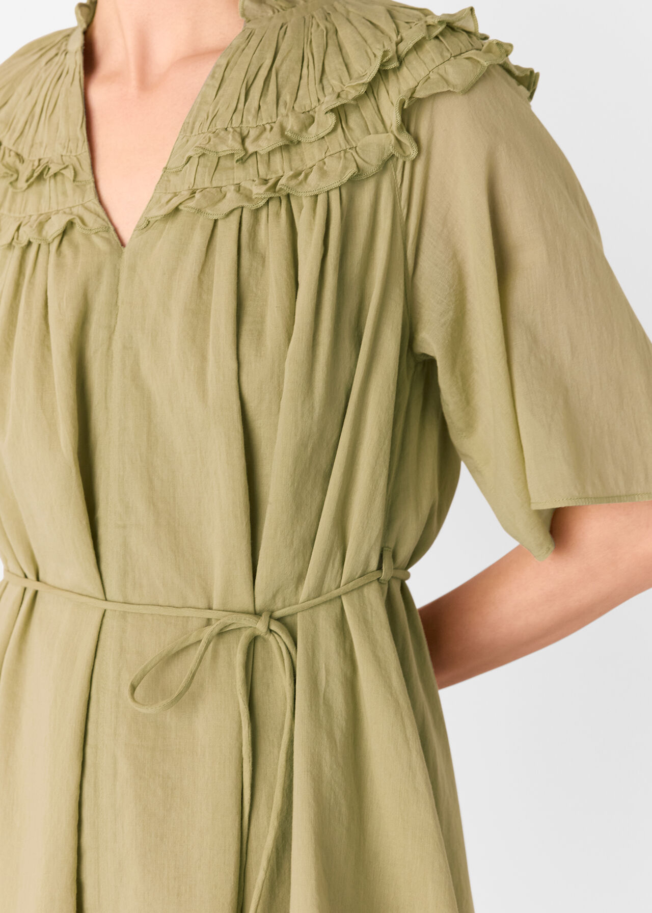 Cotton Frill Mini Dress