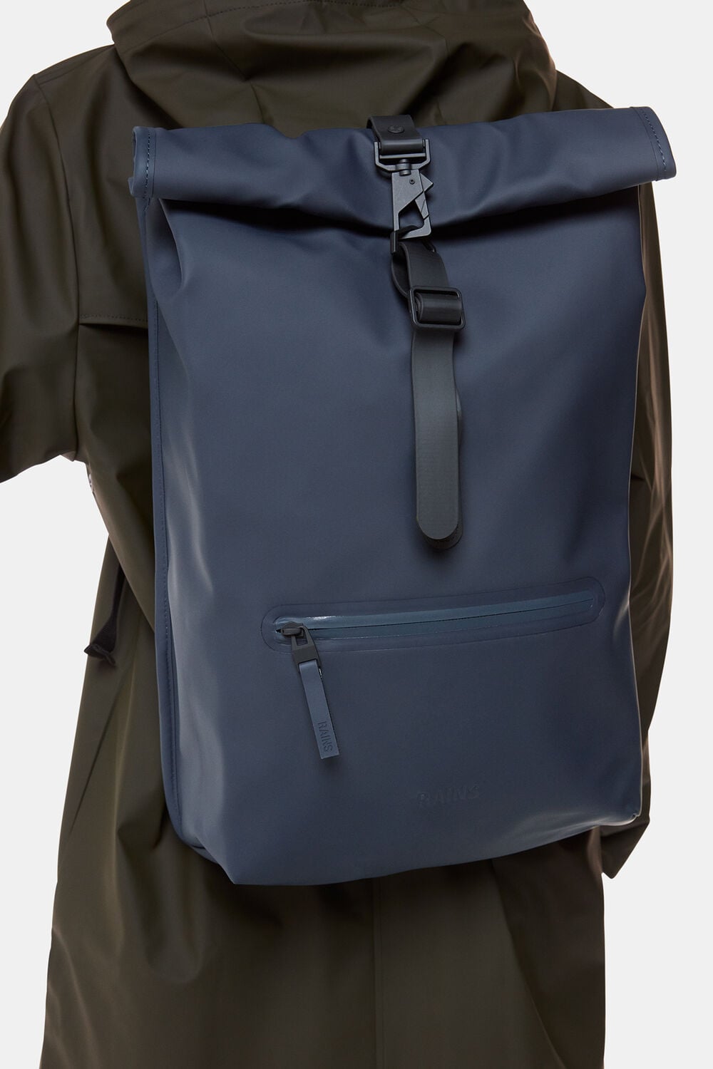 Navy Rains Rolltop Back Pack
