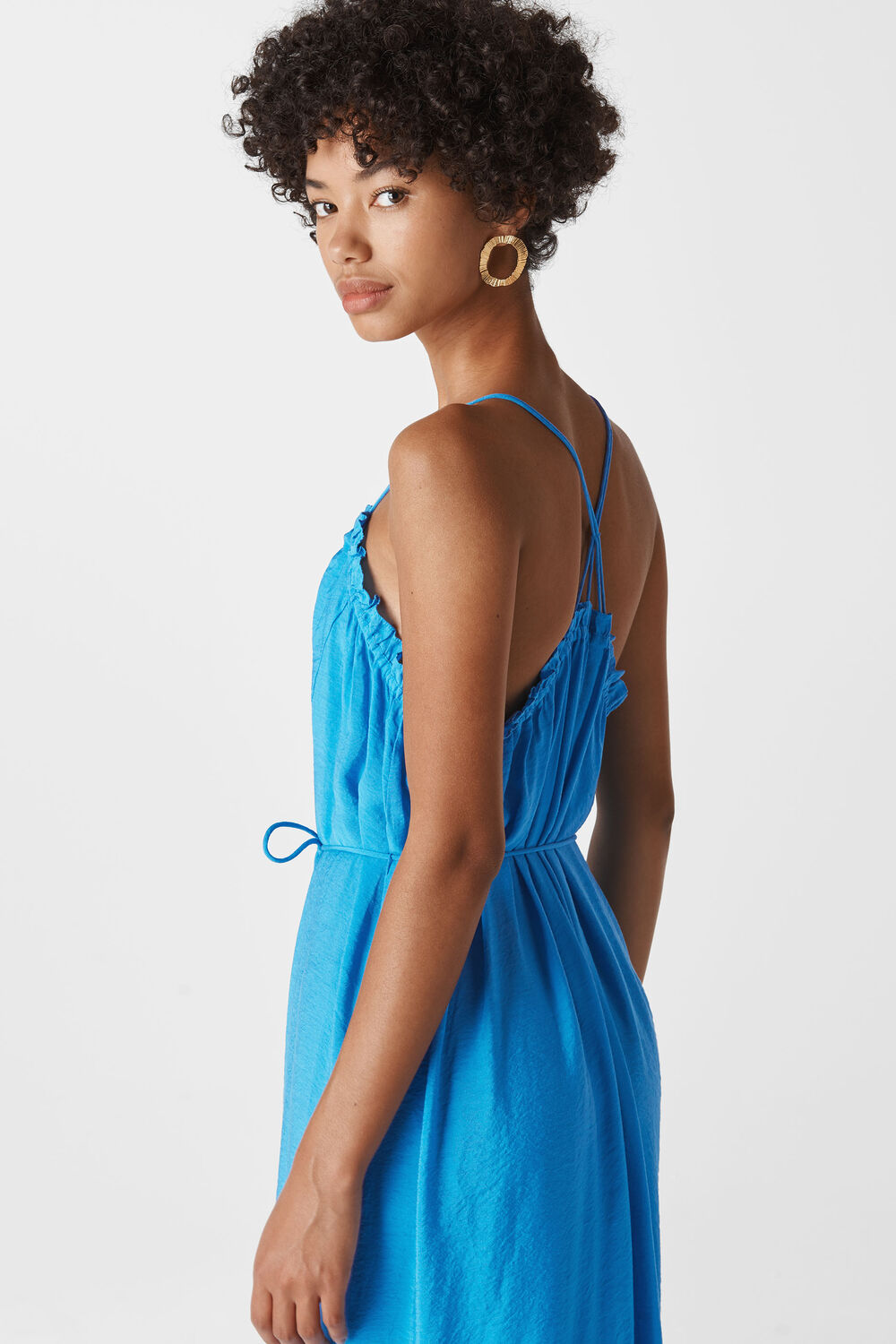 Salina Longline Maxi Dress Blue
