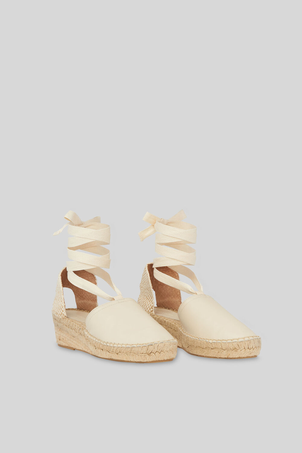 River Espadrille Tie Sandal Cream