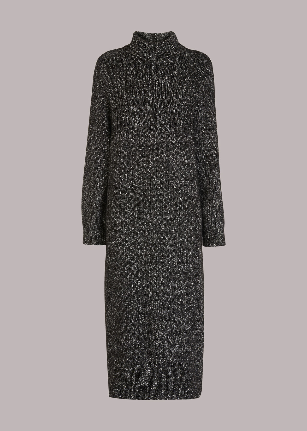 Flecked Knitted Midi Dress