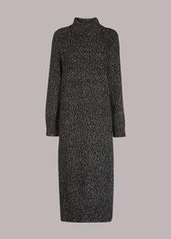 Flecked Knitted Midi Dress