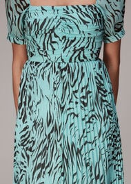 Midnight Tiger Pleated Dress