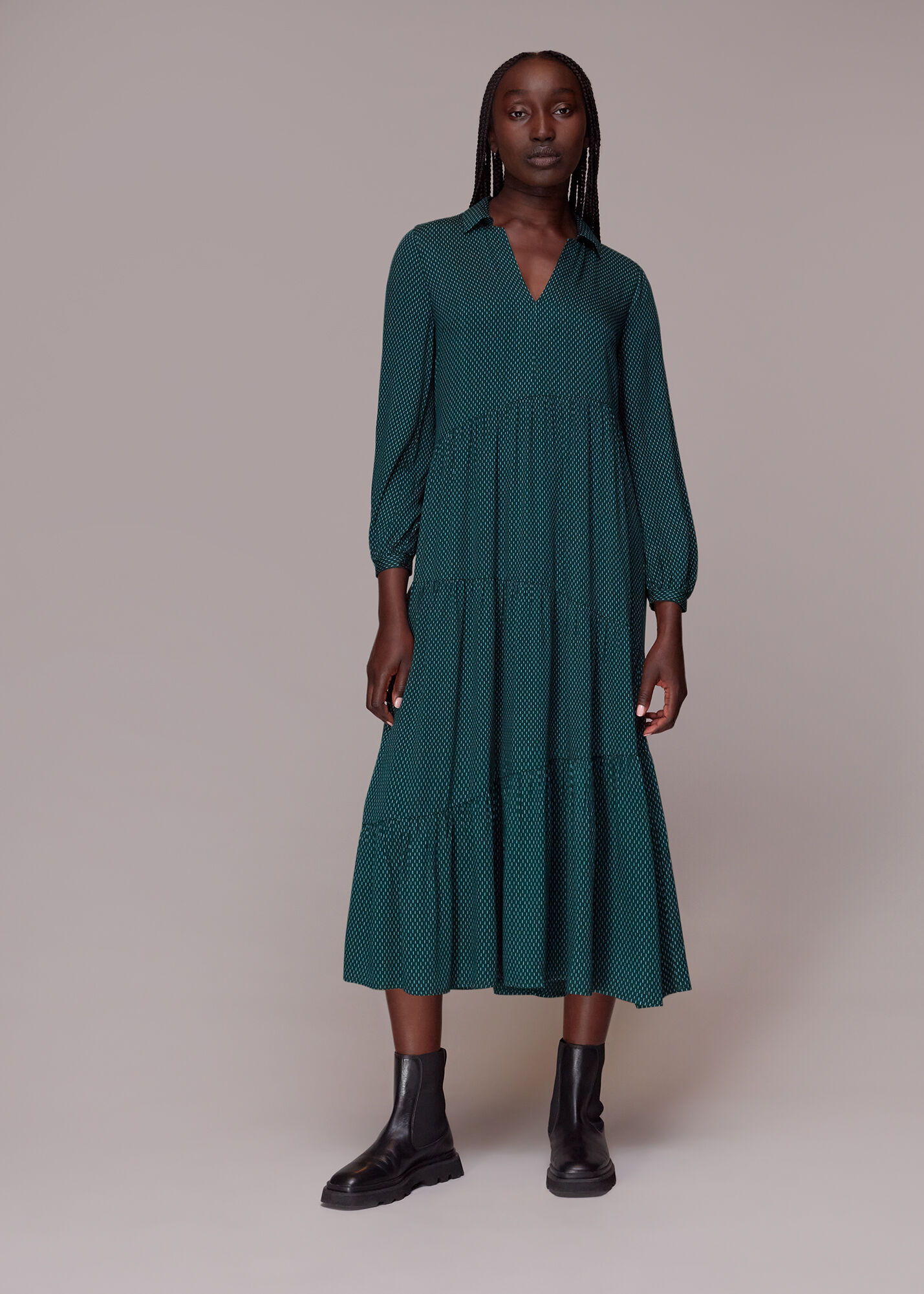 Midi trapeze deals dress