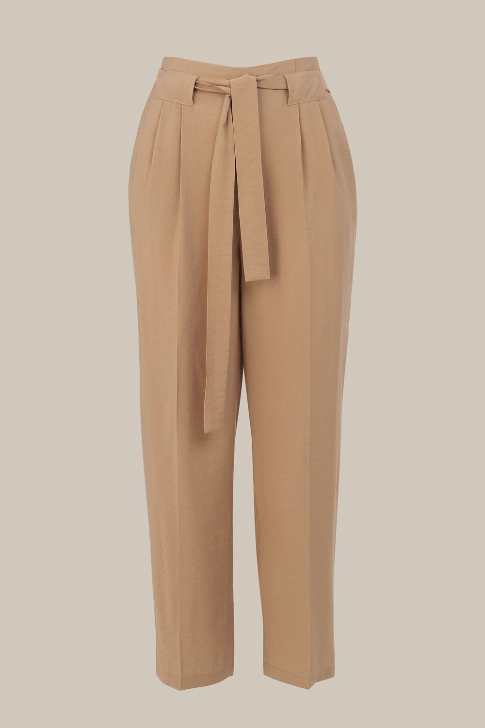 Belted Casual Crop Trouser