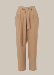 Belted Casual Crop Trouser