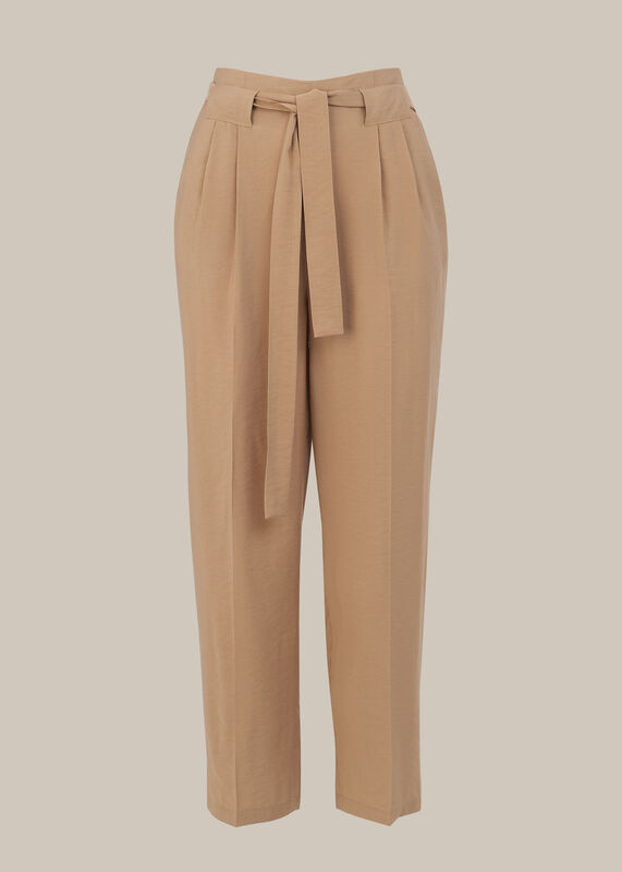 Belted Casual Crop Trouser
