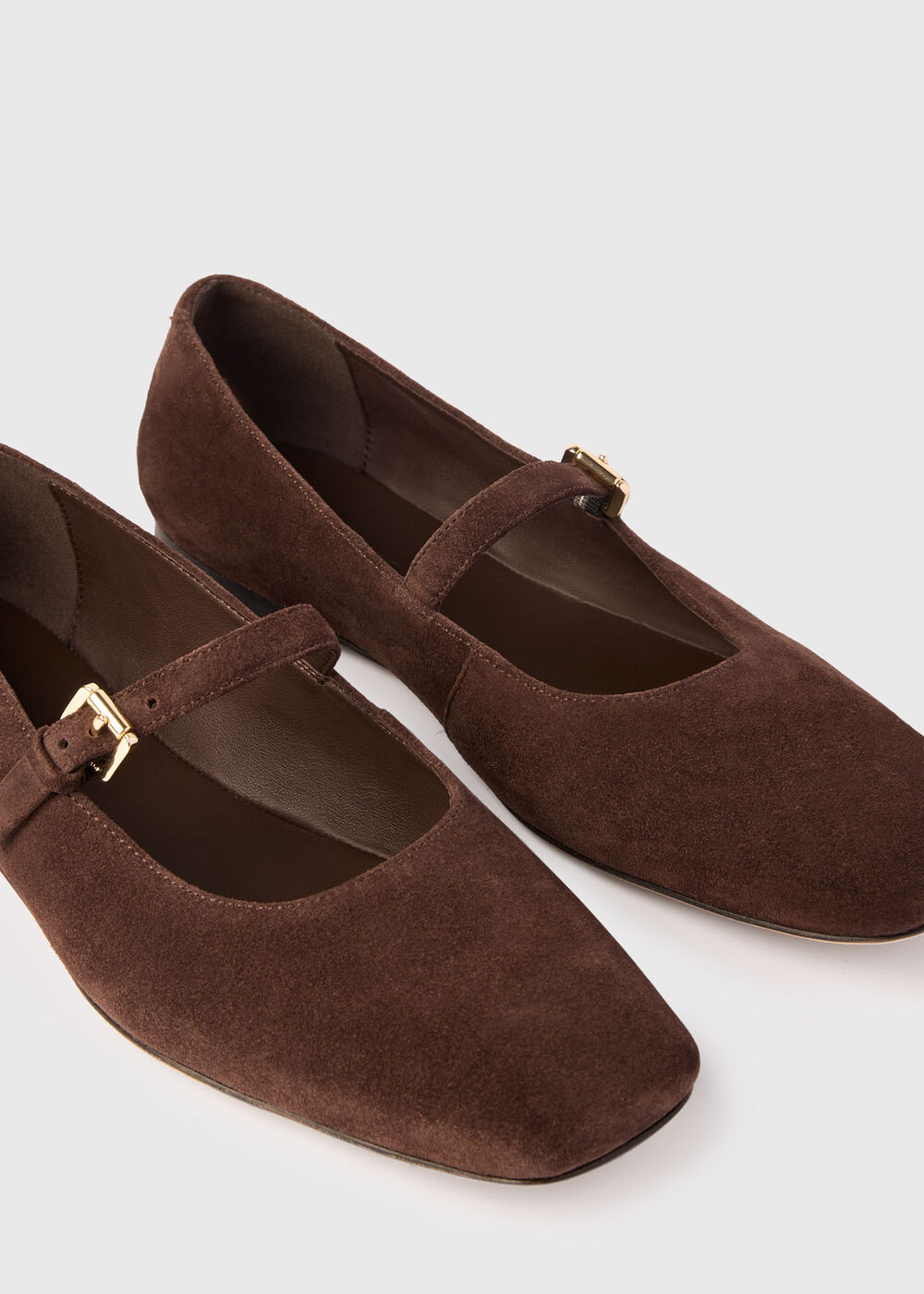 Suede Mary Jane Ballet Pump
