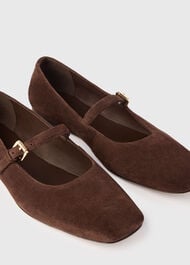 Suede Mary Jane Ballet Pump