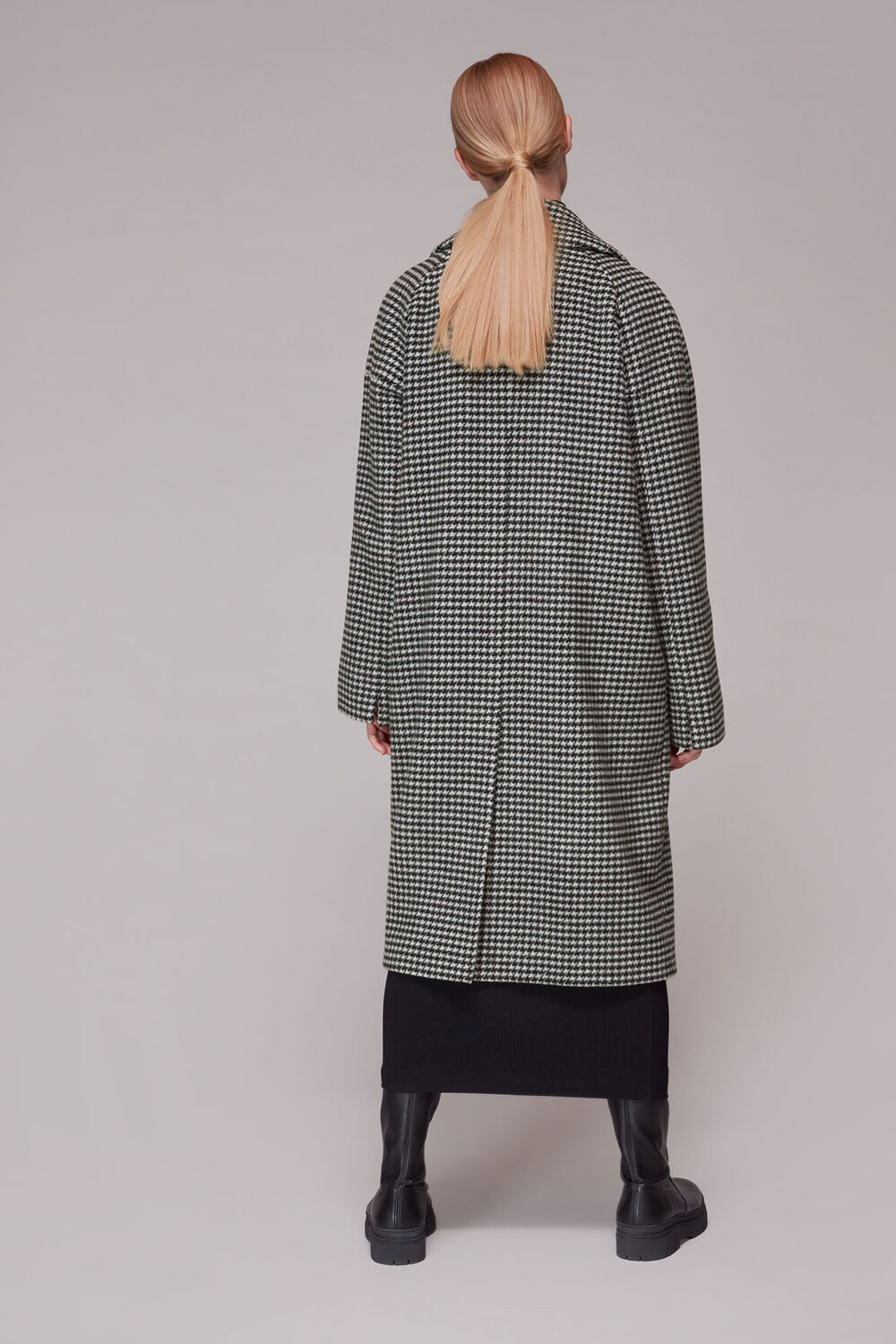 Mini Check Cocoon Coat