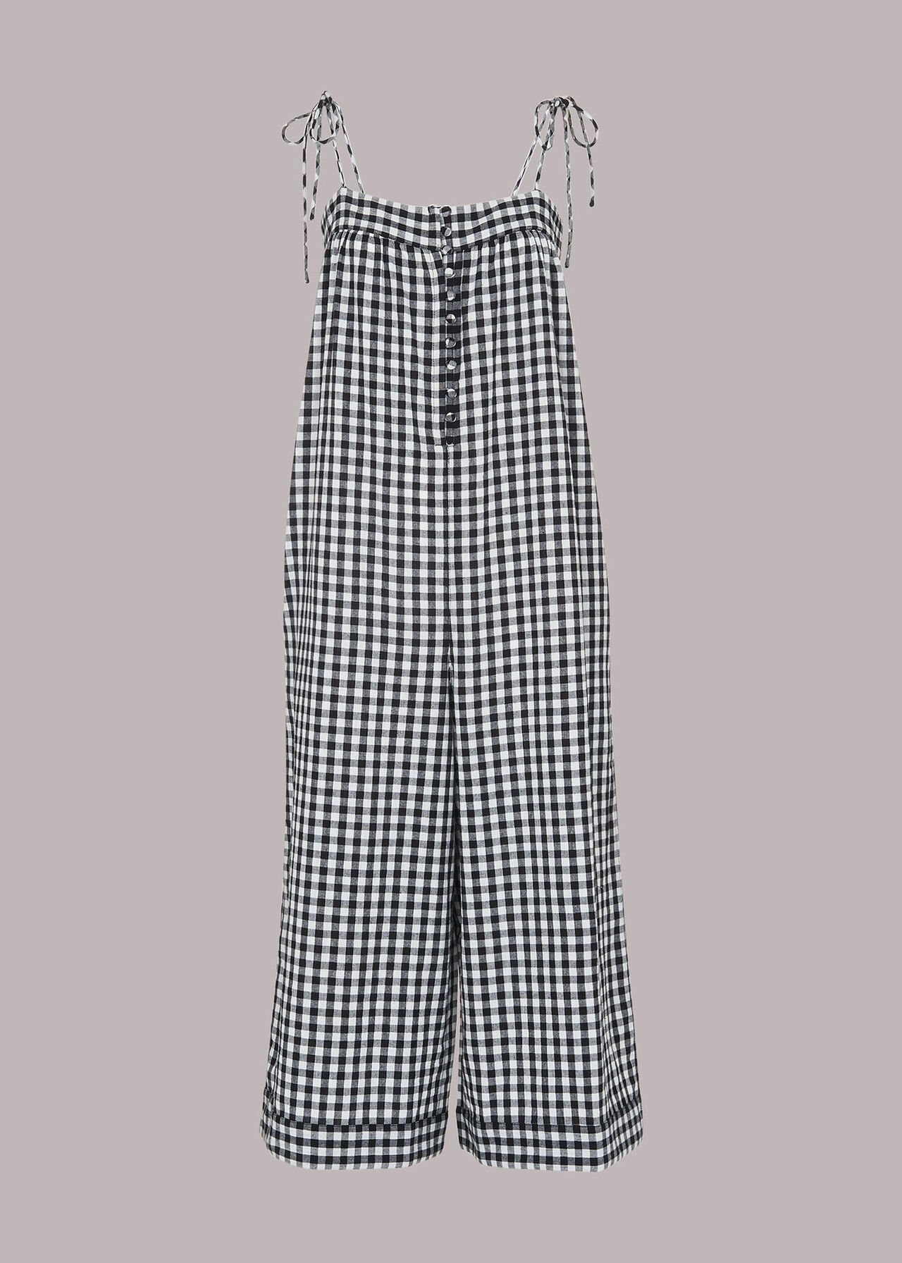 Penny Tie Gingham Jumpsuit