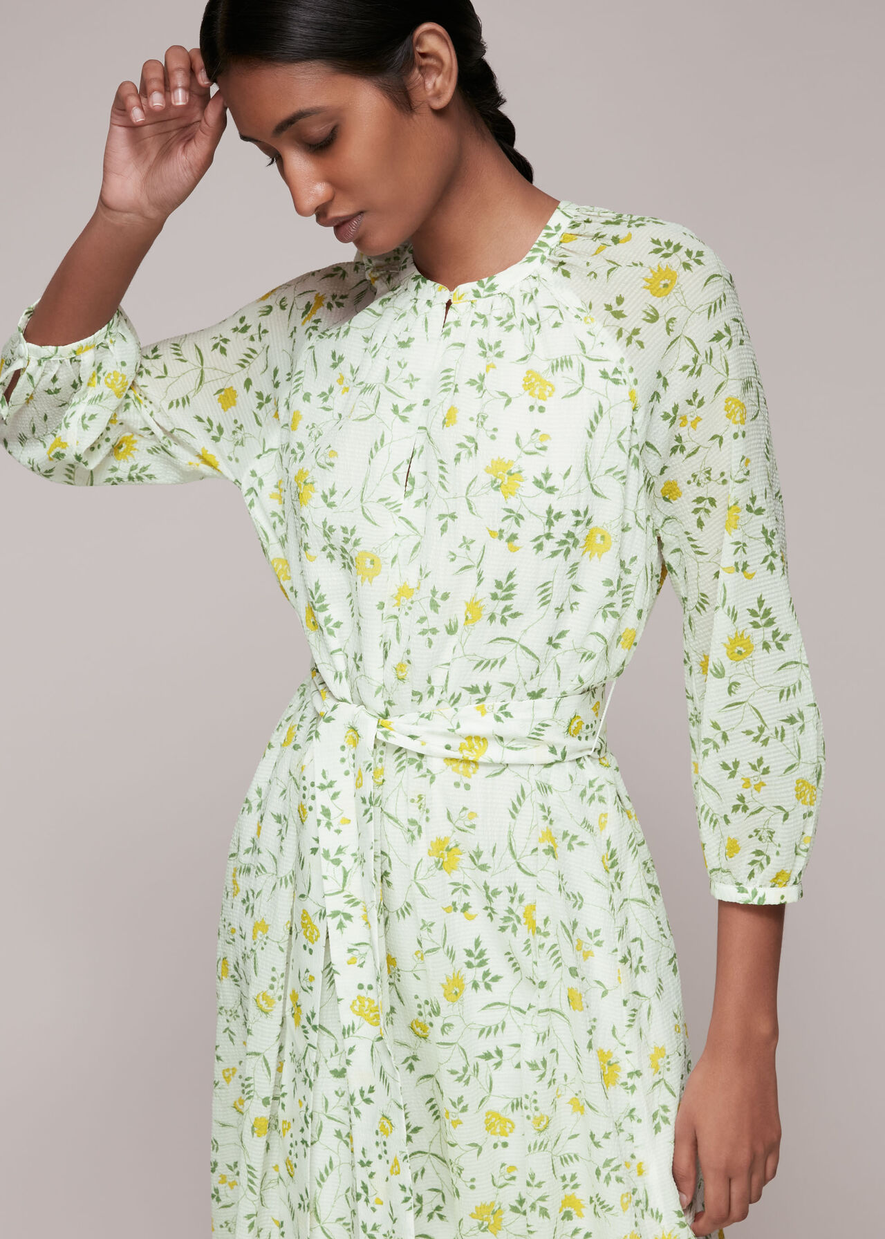 Savannah Floral Silk Mix Dress